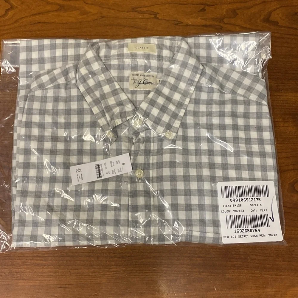 J Crew Secret Wash cotton poplin shirt BN126